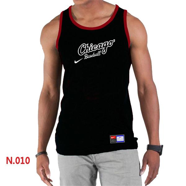 Cheap Nike Chicago White Sox Home Practice men Tank Top Black For Sale