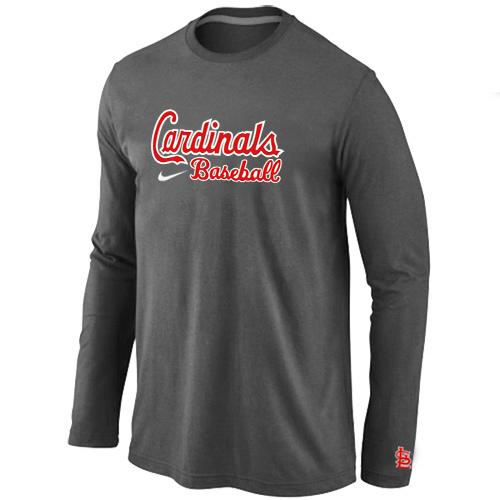 Cheap Nike St. Louis Cardinals Long Sleeve MLB T-Shirt D.Grey For Sale