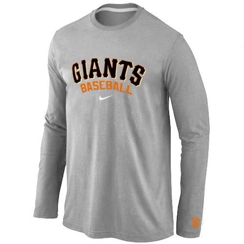 Cheap Nike San Francisco Giants Long Sleeve MLB T-Shirt Grey For Sale