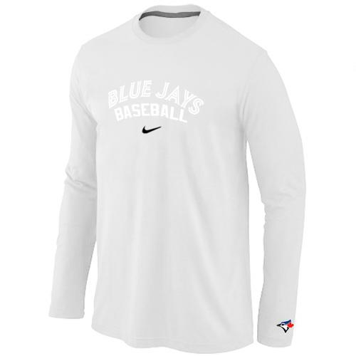 Cheap Nike Toronto Blue Jays Long Sleeve MLB T-Shirt White For Sale