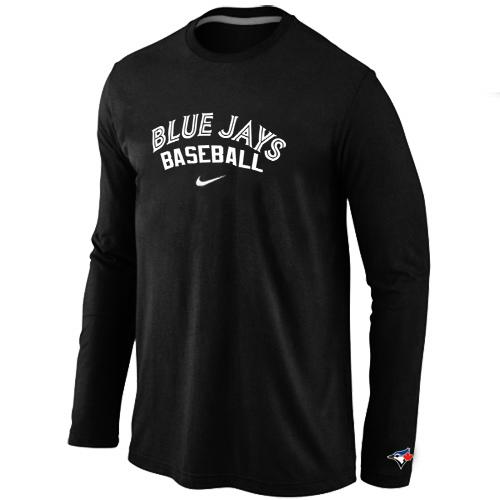 Cheap Nike Toronto Blue Jays Long Sleeve MLB T-Shirt Black For Sale