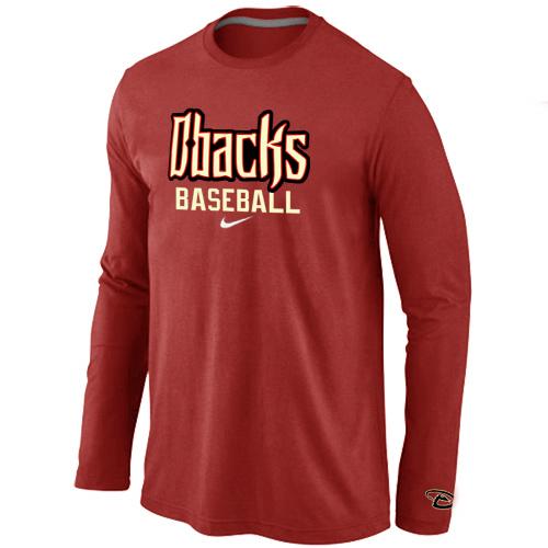 Cheap Nike Arizona Diamondbacks Crimson Long Sleeve MLB T-Shirt RED For Sale