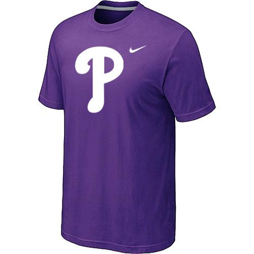 Cheap Philadelphia Phillies Heathered Purple Nike Blended MLB Baseball T-Shirt For Sale