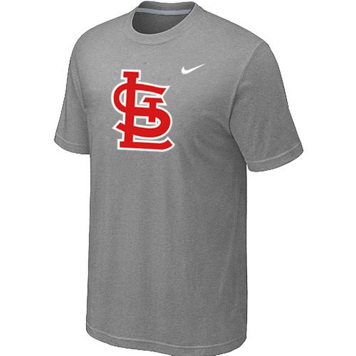 Cheap St.Louis Cardinals Heathered L.Grey Nike Blended MLB Baseball T-Shirt For Sale