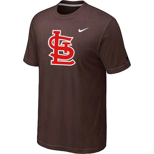 Cheap St.Louis Cardinals Heathered Brown Nike Blended MLB Baseball T-Shirt For Sale