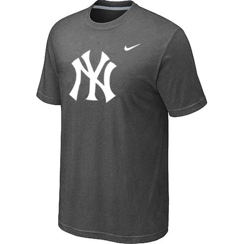 Cheap New York Yankees Heathered D.Grey Nike Blended MLB Baseball T-Shirt For Sale