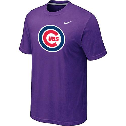 Cheap Chicago Cubs Nike Heathered Purple Club Logo MLB Baseball T-Shirt For Sale