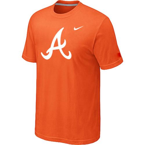 Cheap Atlanta Braves Heathered Nike Orange Blended MLB Baseball T-Shirt For Sale