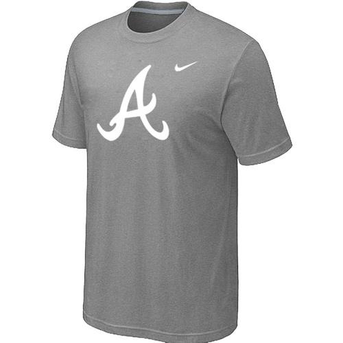 Cheap Atlanta Braves Heathered Nike L.Grey Blended MLB Baseball T-Shirt For Sale