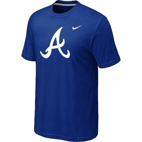 Cheap Atlanta Braves Heathered Nike Blue Blended MLB Baseball T-Shirt For Sale
