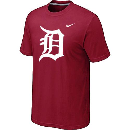 Cheap Detroit Tigers Heathered Red Nike Blended MLB Baseball T-Shirt For Sale