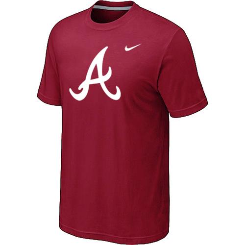 Cheap Atlanta Braves Heathered Nike Red Blended MLB Baseball T-Shirt For Sale