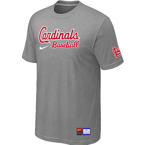 Cheap St. Louis Cardinals L.Grey Nike Short Sleeve Practice T-Shirt For Sale