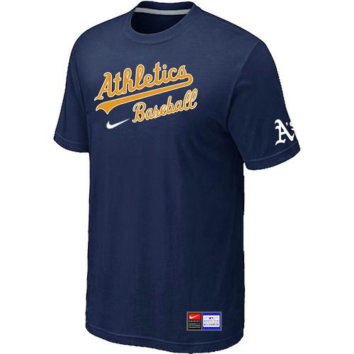 Cheap Oakland Athletics D.Blue Nike Short Sleeve Practice T-Shirt For Sale