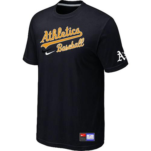 Cheap Oakland Athletics Black Nike Short Sleeve Practice T-Shirt For Sale