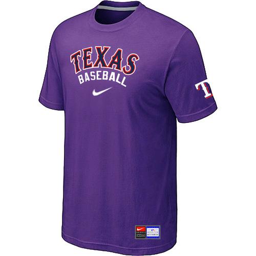 Cheap Texas Rangers Purple Nike Short Sleeve Practice T-Shirt For Sale