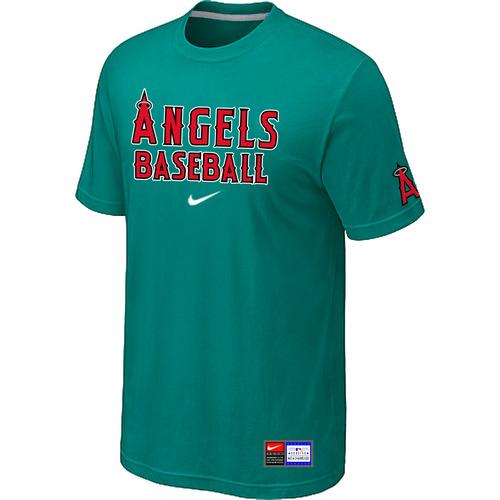 Cheap Los Angeles Angels of Anaheim Green Nike Short Sleeve Practice T-Shirt For Sale