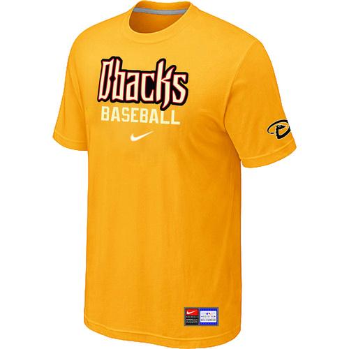 Cheap Arizona Diamondbacks Crimson Yellow Nike Short Sleeve Practice T-Shirt For Sale