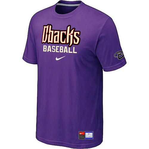 Cheap Arizona Diamondbacks Crimson Purple Nike Short Sleeve Practice T-Shirt For Sale
