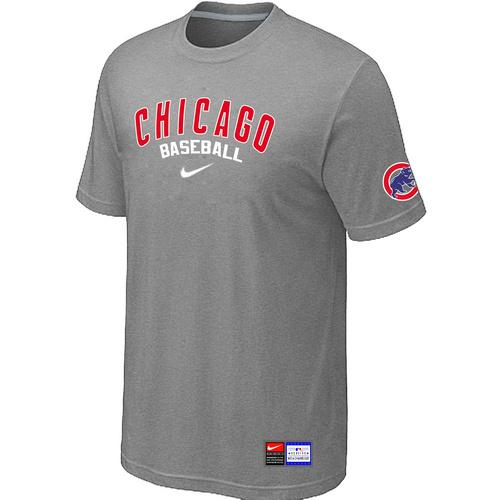 Cheap Chicago Cubs L.Grey Nike Short Sleeve Practice T-Shirt For Sale