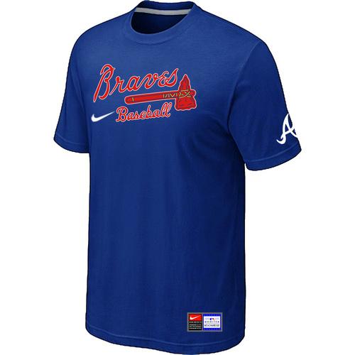 Cheap Atlanta Braves Blue Nike Short Sleeve Practice T-Shirt For Sale