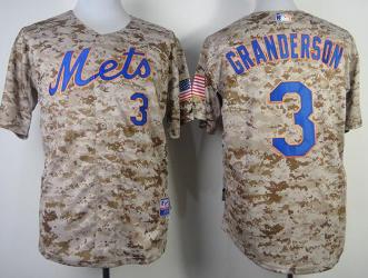 Cheap New York Mets 3 Curtis Granderson 2014 Camo Cool Base MLB Jersey For Sale