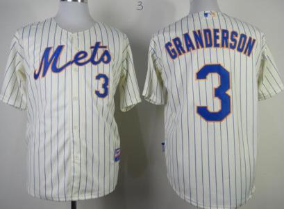 Cheap New York Mets 3 Curtis Granderson Cream Cool Base MLB Jersey For Sale