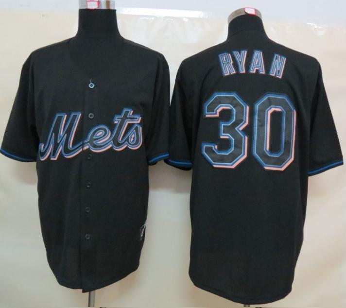 Cheap New York Mets 30 Nolan Ryan Black Fashion MLB Jerseys For Sale