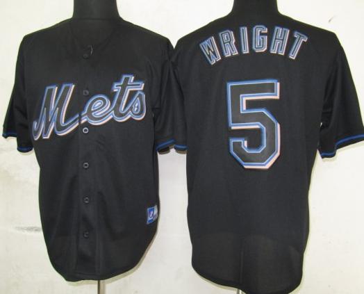 Cheap New York Mets 5 David Wright Black Fashion Jerseys For Sale