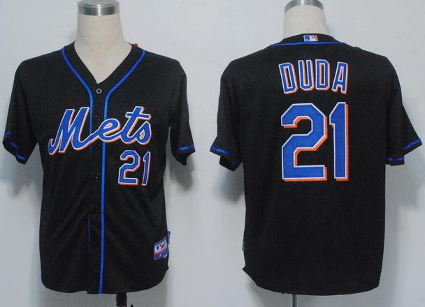 Cheap New York Mets 21 Duda Black Cool Base MLB Jerseys For Sale