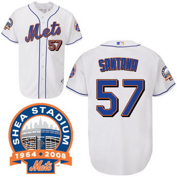 Cheap New York Mets 57 Johan Santana white Jerseys For Sale