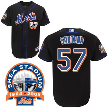 Cheap New York Mets 57 Johan Santana black Jerseys For Sale