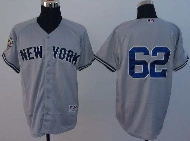 Cheap New York Yankees 62 Joba Chamberlain Grey MLB Jerseys For Sale