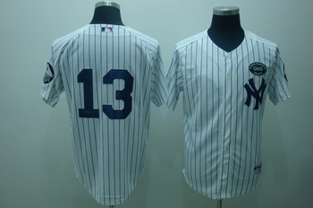 New York Yankees 13 Alex Rodriguez White Jerseys GMS THE BOSS