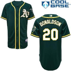 Cheap Oakland Athletics 20 Josh Donaldson Green Cool Base Jersey 2014 New Style For Sale