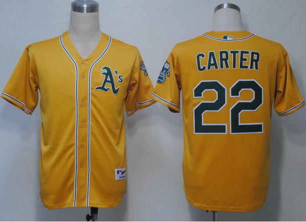 Cheap Oakland Athletics 22 Carter Yellow MLB Jerseys For Sale