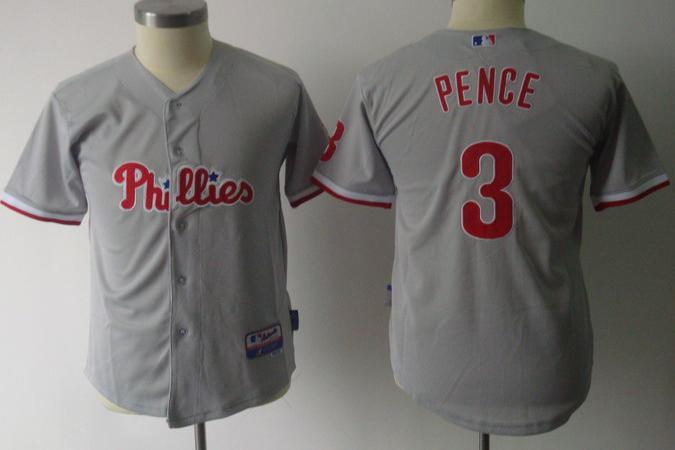 Philadelphia Phillies 3 Hunter Pence Grey Cool Base Jersey