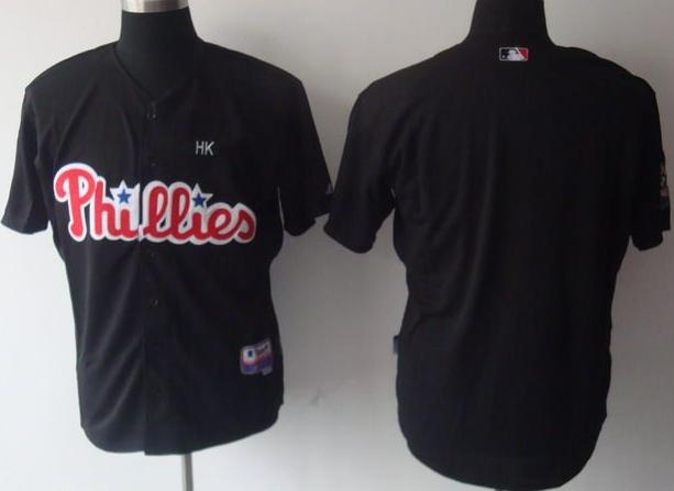 Cheap Philadelphia Phillies Blank Black Jersey For Sale