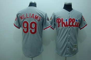 Cheap Philadelphia Phillies 99 williams grey jerseys Mitchell and ness For Sale