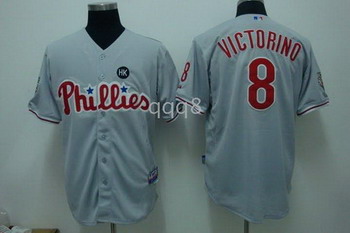 Cheap Philadelphia Phillies 8 Shane Victorino grey jerseys For Sale