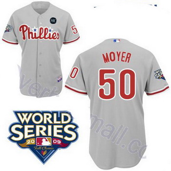 Cheap Philadelphia Phillies 50 Jamie Moyer grey jerseys For Sale