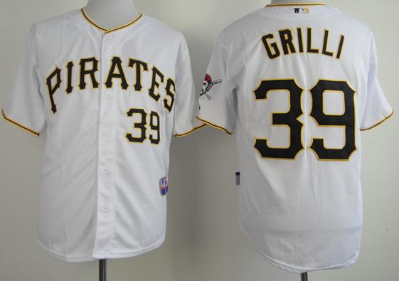 Cheap Pittsburgh Pirates 39 Jason Grilli White Cool Base MLB Jerseys For Sale
