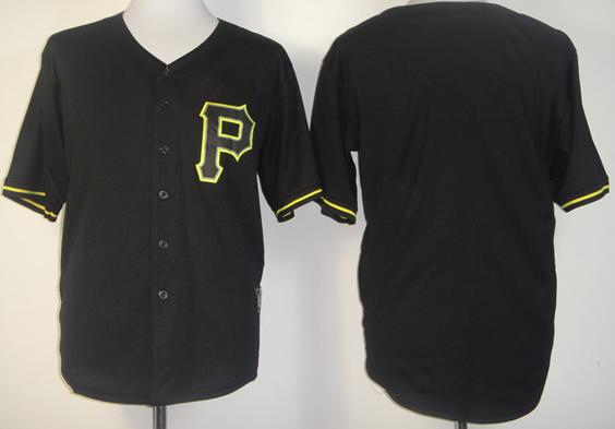 Cheap Pittsburgh Pirates Blank Black Fashion MLB Jerseys For Sale