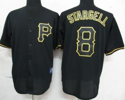 Cheap Pittsburgh Pirates 8 Willie Stargell Black Fashion MLB Jerseys For Sale