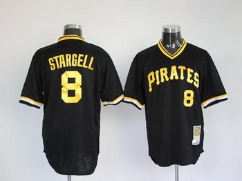 Cheap Pittsburgh Pirates 8 Willie Stargell Black Mitchellandness jerseys For Sale