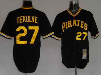 Cheap Pittsburgh Pirates 27 Kent Tekulve MitchellandNess black jerseys For Sale