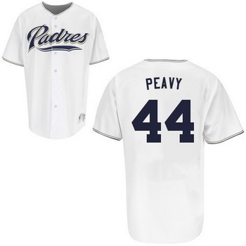 Cheap San Diego Padres 44 Jake Peavy White Jerseys For Sale