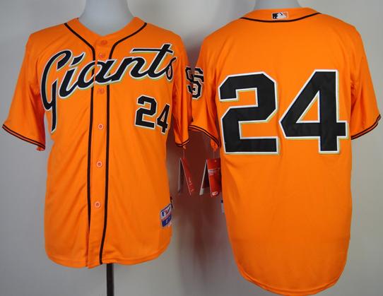 Cheap San Francisco Giants 24 Willie Mays Orange MLB Jerseys For Sale