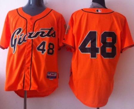 Cheap San Francisco Giants 48 Pablo Sandoval Orange MLB Baseball Jersey For Sale