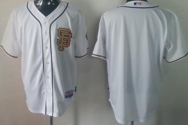 Cheap San Francisco Giants Blank Cream Gold Number MLB Baseball Jersey For Sale